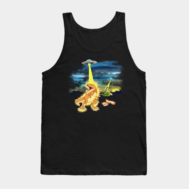 Dinosaur Abduction Extinction Gifts Tank Top by shoppyvista